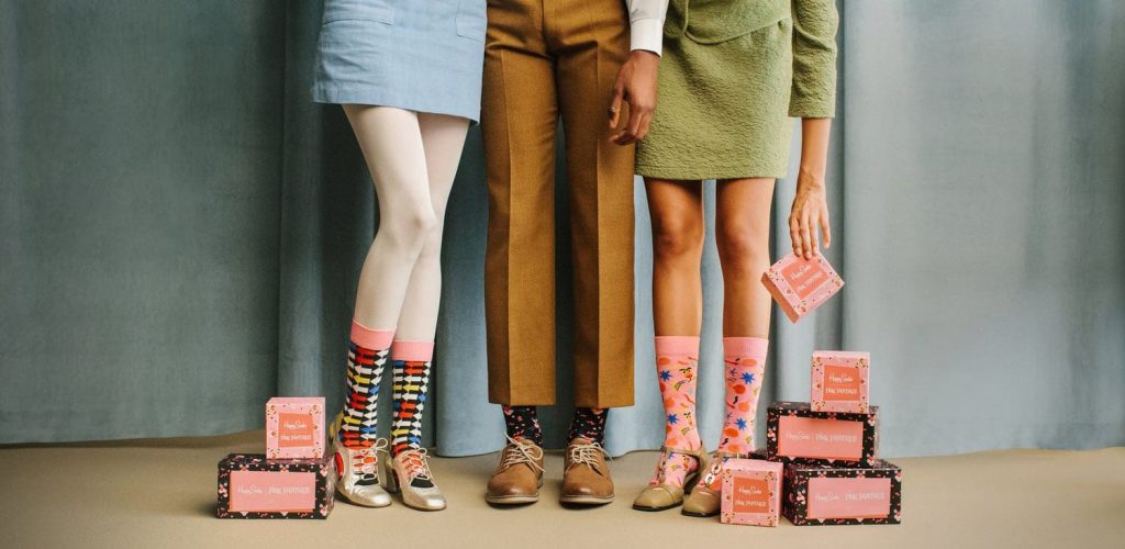 Calzini happy Socks indossati 